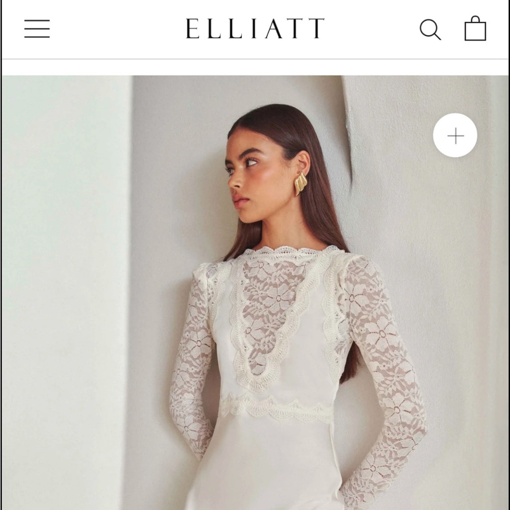 ISO Elliatt Margot Long Sleeve Mini Dress in white